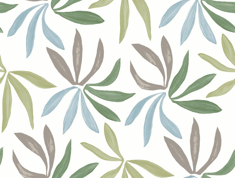 Little Garden Wallpaper Wallpaper York Wallcoverings Roll Alpine & Sky & Silver