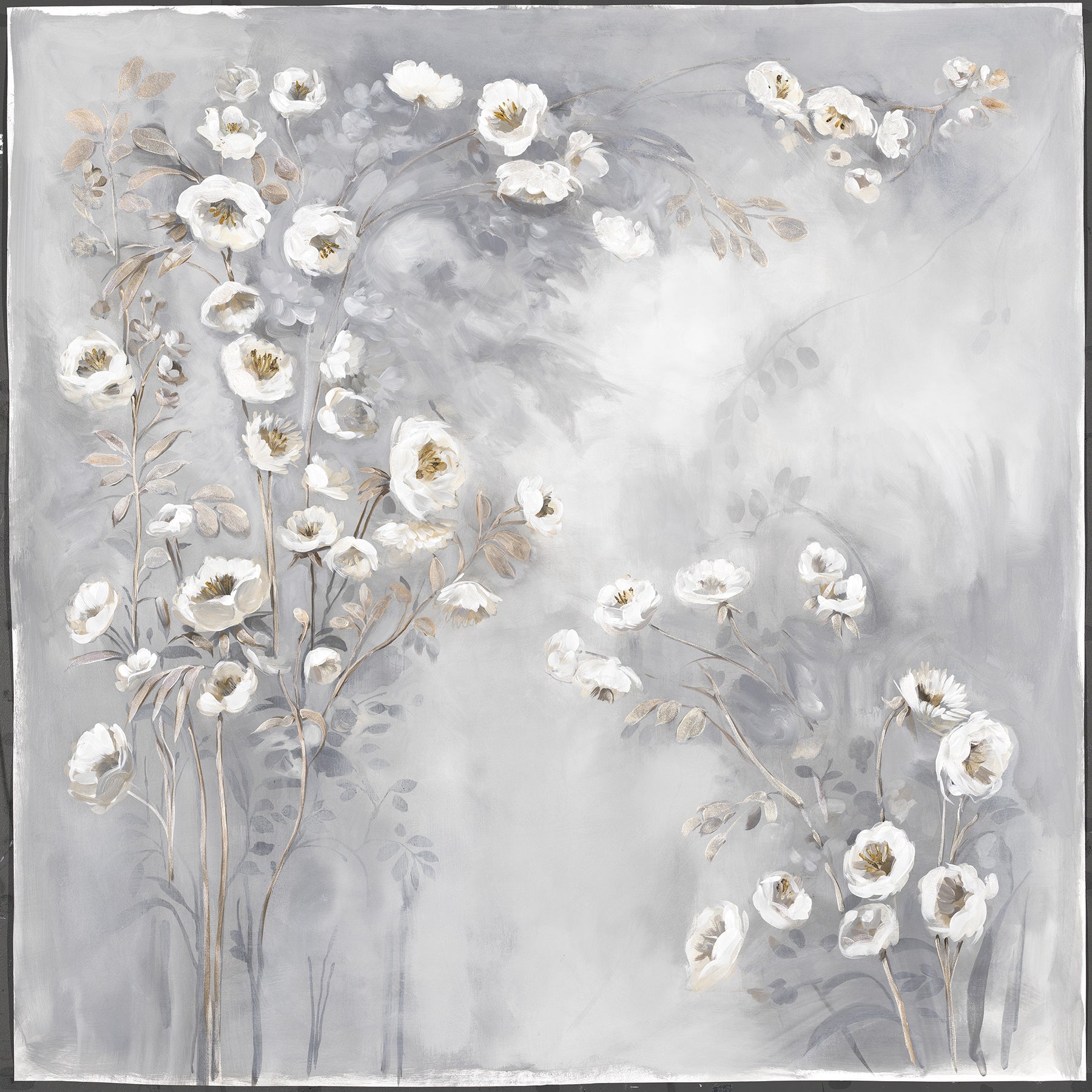 Monique Lhuillier Floral Peel and Stick Mural Peel and Stick Mural 750 Home Mural Purple 