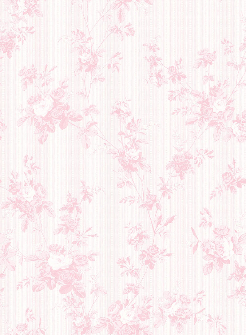 Floral Toile Peel and Stick Mural Peel and Stick Mural 750 Home Mural Blush 