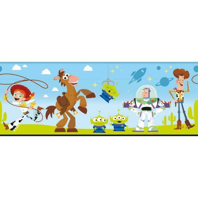 Disney and Pixar Toy Story 4 Wallpaper Border Wallpaper Border York Spool Green 