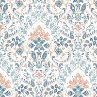 Persian Damask Peel and Stick Wallpaper Peel and Stick Wallpaper RoomMates Roll Orange 