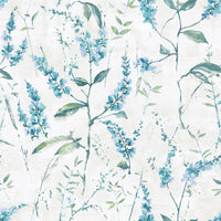 Floral Sprig Peel and Stick Wallpaper Peel and Stick Wallpaper RoomMates Roll Blue 