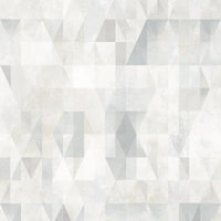 Prismatic Geo Peel and Stick Wallpaper Peel and Stick Wallpaper RoomMates Roll Gray 