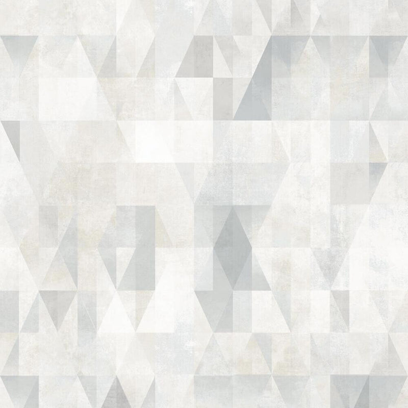 Prismatic Geo Peel and Stick Wallpaper Peel and Stick Wallpaper RoomMates Roll Gray 