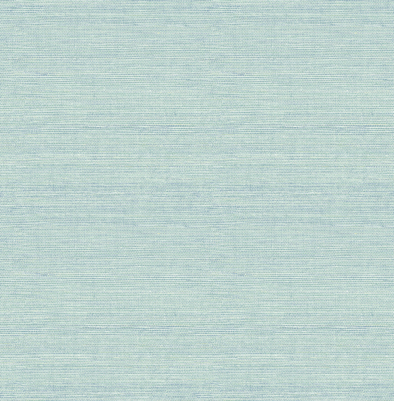 Agave Light Blue Faux Grasscloth Wallpaper Wallpaper A-Street Prints Double Roll Aqua 