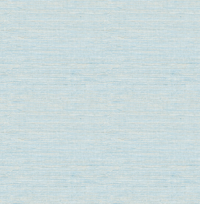 Agave Light Blue Faux Grasscloth Wallpaper Wallpaper A-Street Prints Double Roll Sky Blue 