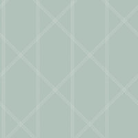 Walcott Light Green Stitched Trellis Wallpaper Wallpaper A-Street Prints Double Roll Seafoam 
