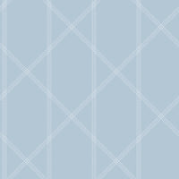 Walcott Light Green Stitched Trellis Wallpaper Wallpaper A-Street Prints Double Roll Light Blue 