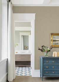 Walcott Light Green Stitched Trellis Wallpaper Wallpaper A-Street Prints   