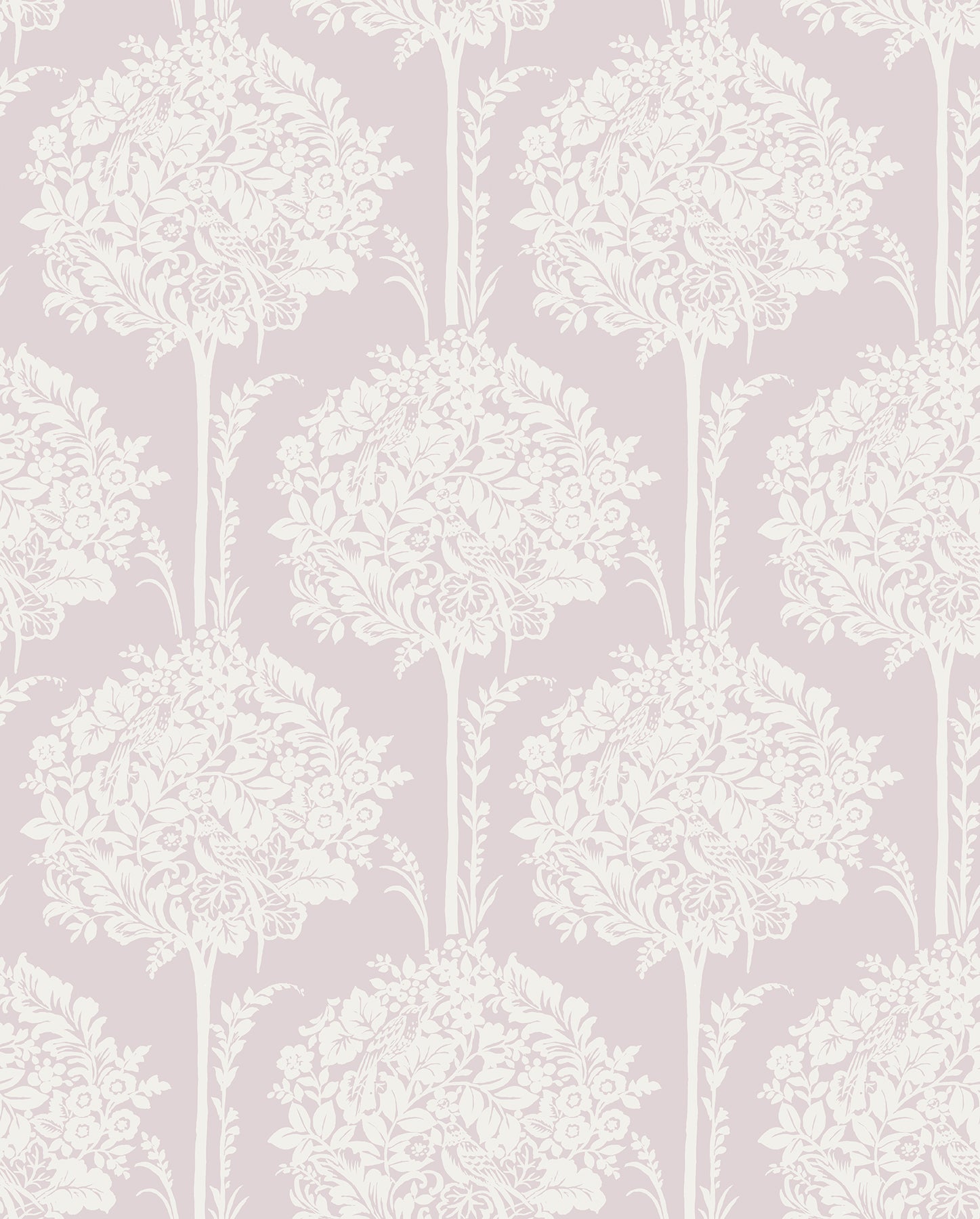 Zaria Light Blue Topiary Wallpaper Wallpaper A-Street Prints Double Roll Lavender 