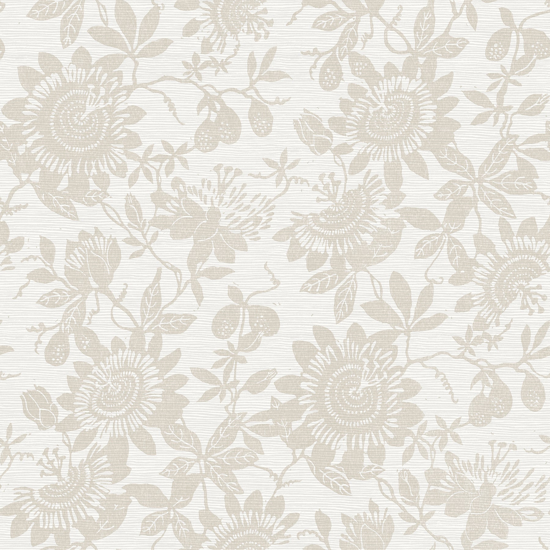 Helen Light Green Floral Trail Wallpaper Wallpaper A-Street Prints Double Roll Taupe 