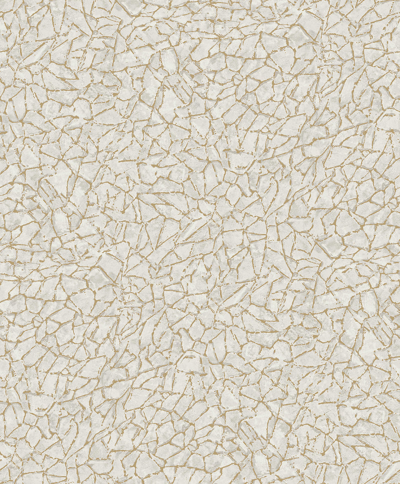Soma Silver Metallic Crackling Wallpaper Wallpaper A-Street Prints Double Roll Silver 