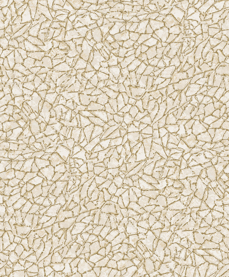 Soma Silver Metallic Crackling Wallpaper Wallpaper A-Street Prints Double Roll Gold 