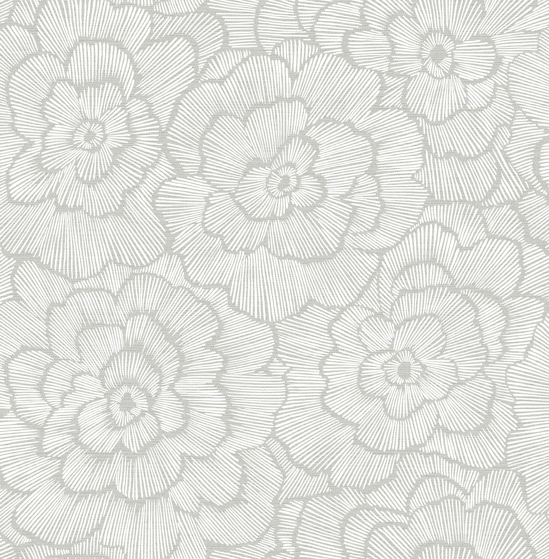 Periwinkle Blue Textured Floral Wallpaper Wallpaper A-Street Prints Double Roll Light Grey 