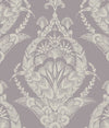 Arlie Evergreen Botanical Damask Wallpaper Wallpaper A-Street Prints Double Roll Lavender 