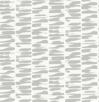 Myrtle Black Abstract Stripe Wallpaper Wallpaper A-Street Prints Double Roll Grey 