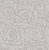 Periwinkle Blue Textured Floral Wallpaper Wallpaper A-Street Prints Double Roll Sterling 