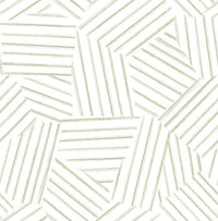 Helene Sage Geometric Lines Wallpaper Wallpaper A-Street Prints Double Roll Sage 