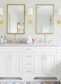 Helene Sage Geometric Lines Wallpaper Wallpaper A-Street Prints   