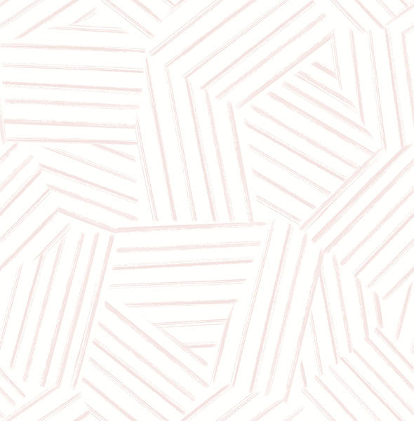 Helene Sage Geometric Lines Wallpaper Wallpaper A-Street Prints Double Roll Pink 