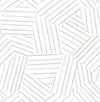 Helene Sage Geometric Lines Wallpaper Wallpaper A-Street Prints Double Roll Pewter 