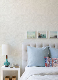 Helene Sage Geometric Lines Wallpaper Wallpaper A-Street Prints   