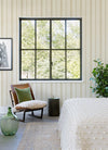 Alena Light Grey Soft Stripe Wallpaper Wallpaper A-Street Prints   