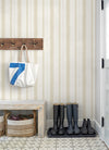 Alena Light Grey Soft Stripe Wallpaper Wallpaper A-Street Prints   