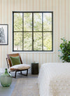Alena Light Grey Soft Stripe Wallpaper Wallpaper A-Street Prints   
