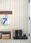 Alena Light Grey Soft Stripe Wallpaper Wallpaper A-Street Prints   