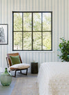 Alena Light Grey Soft Stripe Wallpaper Wallpaper A-Street Prints   