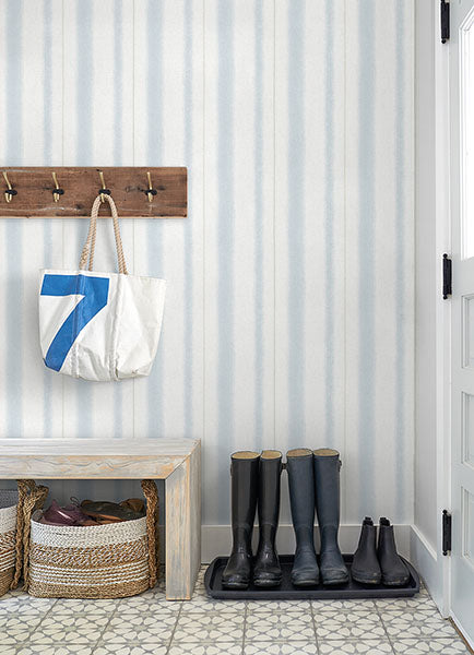 Alena Light Grey Soft Stripe Wallpaper Wallpaper A-Street Prints   