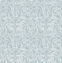 Elma Honey Fiddlehead Wallpaper Wallpaper A-Street Prints Double Roll Sky Blue 