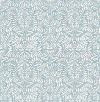 Elma Honey Fiddlehead Wallpaper Wallpaper A-Street Prints Double Roll Sky Blue 