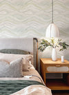 Dorea Pastel Striated Waves Wallpaper Wallpaper A-Street Prints   