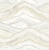 Dorea Pastel Striated Waves Wallpaper Wallpaper A-Street Prints Double Roll Champagne 