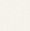 Hesper Green Geometric Wallpaper Wallpaper A-Street Prints Double Roll Ivory 