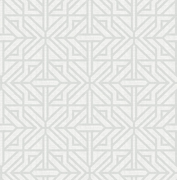 Hesper Green Geometric Wallpaper Wallpaper A-Street Prints Double Roll Grey 