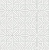 Hesper Green Geometric Wallpaper Wallpaper A-Street Prints Double Roll Grey 