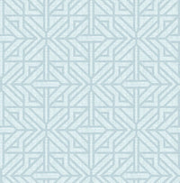 Hesper Green Geometric Wallpaper Wallpaper A-Street Prints Double Roll Sky Blue 