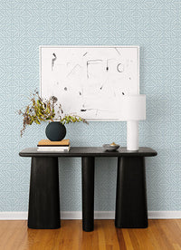 Hesper Green Geometric Wallpaper Wallpaper A-Street Prints   