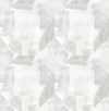 Perrin Light Grey Gem Geometric Wallpaper Wallpaper A-Street Prints Double Roll Light Grey 