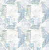 Perrin Light Grey Gem Geometric Wallpaper Wallpaper A-Street Prints Double Roll Blue 