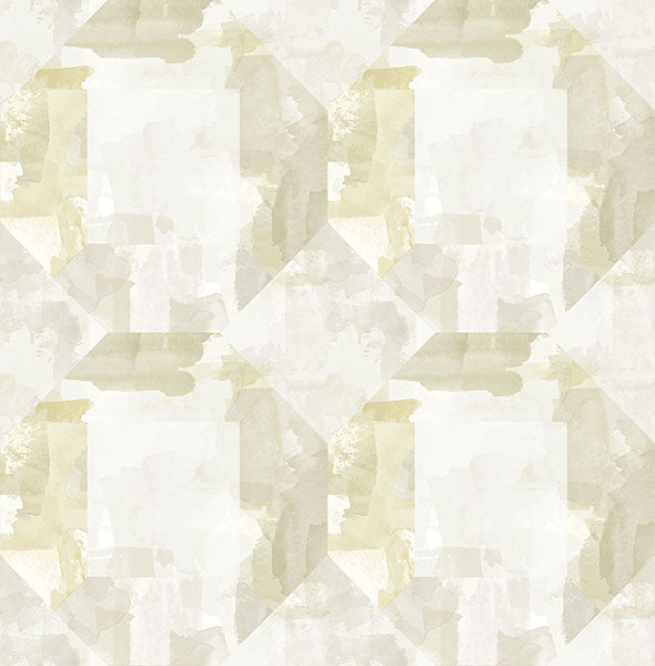 Perrin Light Grey Gem Geometric Wallpaper Wallpaper A-Street Prints Double Roll Olive 