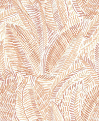 Fildia Orange Botanical Wallpaper Wallpaper A-Street Prints Double Roll Orange 