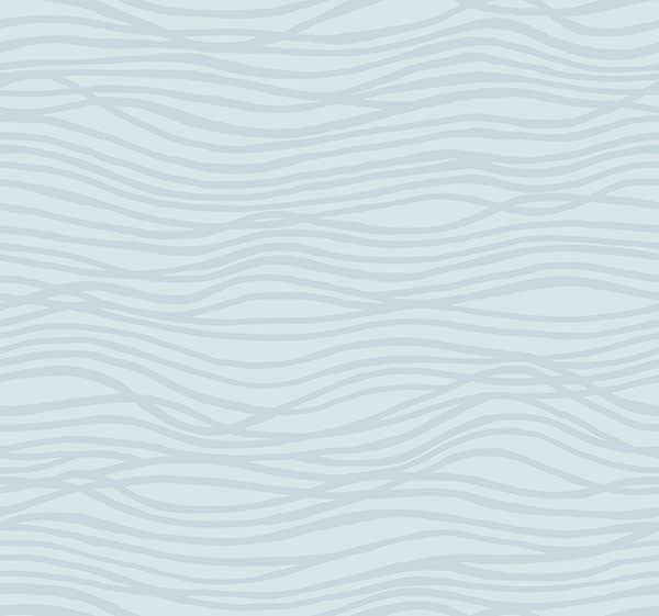 Galyn Rose Gold Pearlescent Wave Wallpaper Wallpaper A-Street Prints Double Roll Sky Blue 