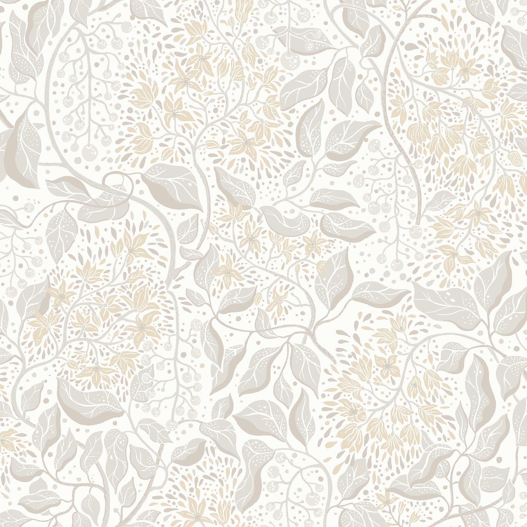 Turi Sage Twining Vines Wallpaper Wallpaper A-Street Prints Double Roll Khaki 