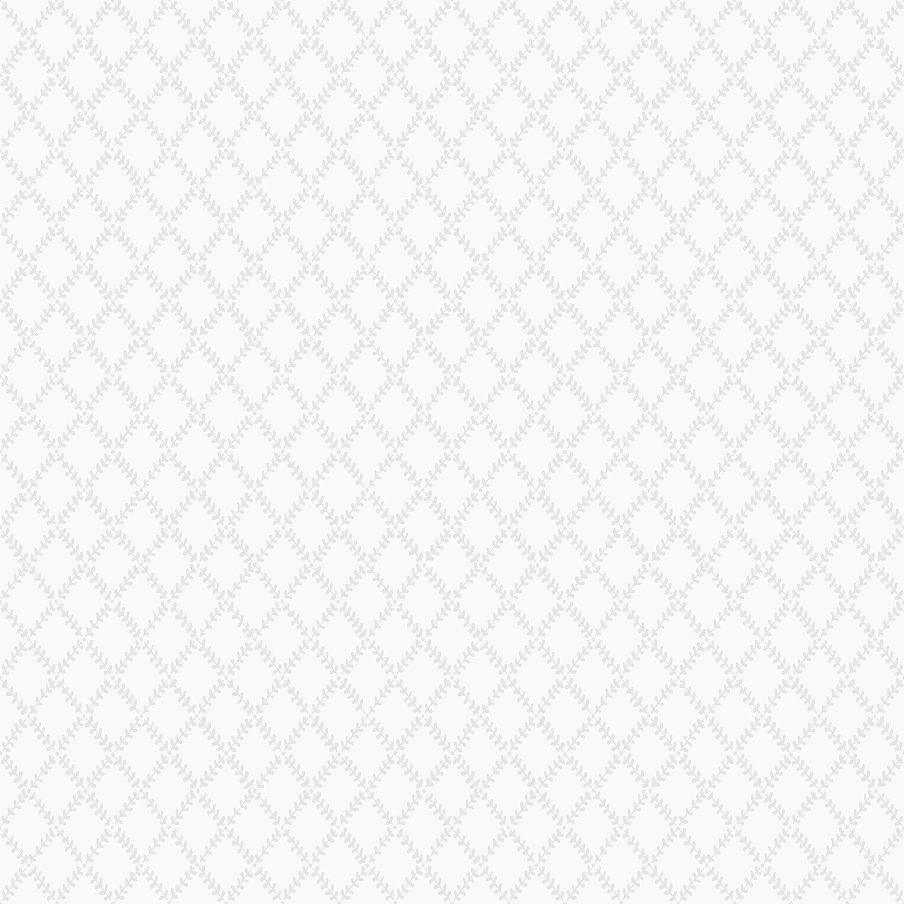 Trevor White Leaf Trellis Wallpaper Wallpaper A-Street Prints Double Roll White 