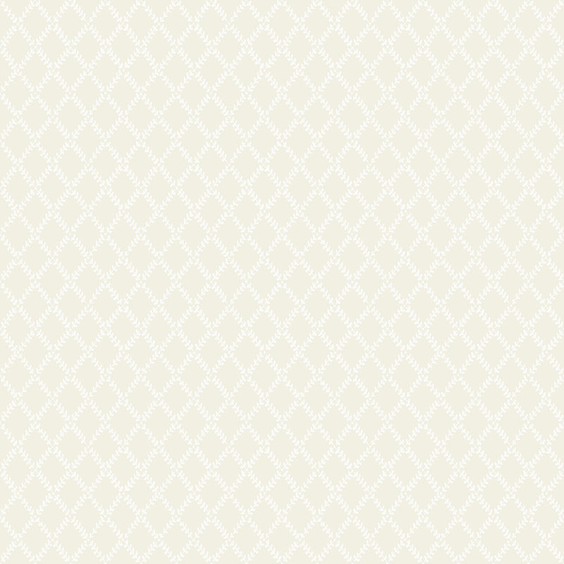 Trevor White Leaf Trellis Wallpaper Wallpaper A-Street Prints Double Roll Khaki 