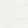 Mara Light Grey Tulip Ogee Wallpaper Wallpaper A-Street Prints Double Roll Light Grey 
